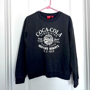Coca-Cola Sweatshirt lightweight Blackish Gray NWT / Size Large (Juniors)